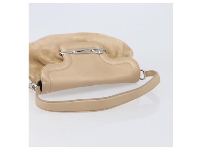 Borsa CARTIER PANTHERE Suede Beige Silver Auth 201200V Argento - vista 7