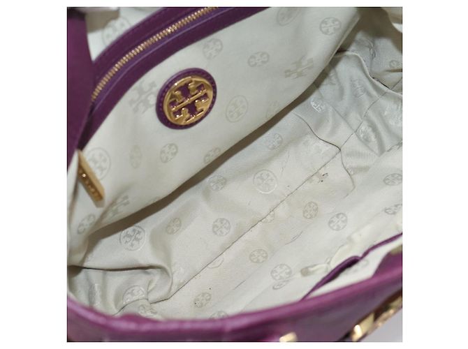 Borsa TORY BURCH in pelle 2way Viola Tono Oro Auth 203348A Porpora - vista 11