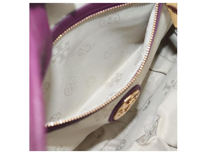 Borsa TORY BURCH in pelle 2way Viola Tono Oro Auth 203348A Porpora - vista 12