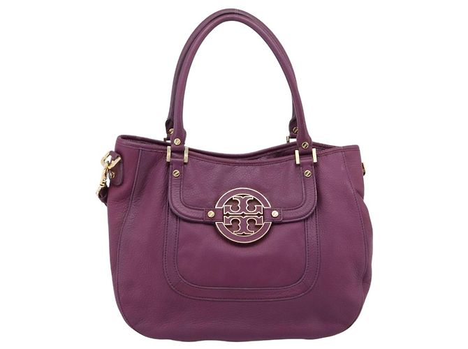 Borsa TORY BURCH in pelle 2way Viola Tono Oro Auth 203348A Porpora - vista 13