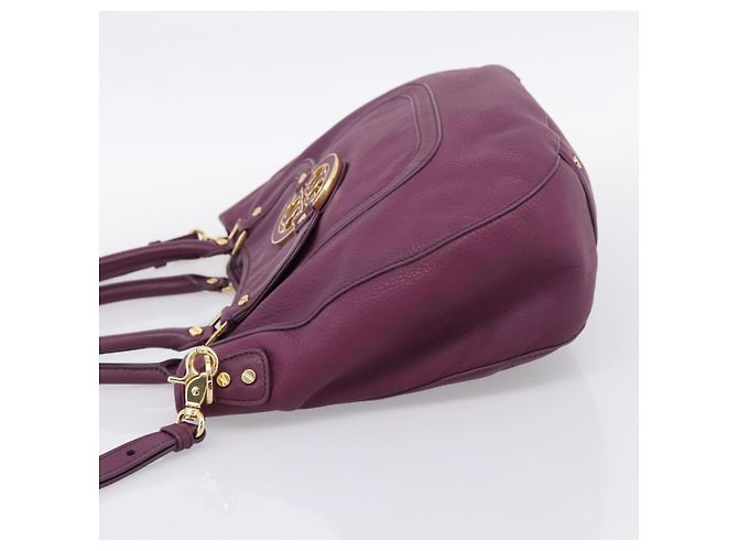Borsa TORY BURCH in pelle 2way Viola Tono Oro Auth 203348A Porpora - vista 3