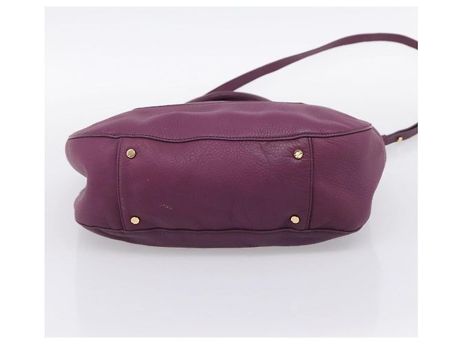 Borsa TORY BURCH in pelle 2way Viola Tono Oro Auth 203348A Porpora - vista 5