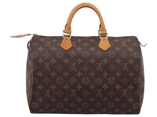 Borsa a mano LOUIS VUITTON Monogram Speedy 35 M41524 LV Auth 201426 Monogramma - vista 2