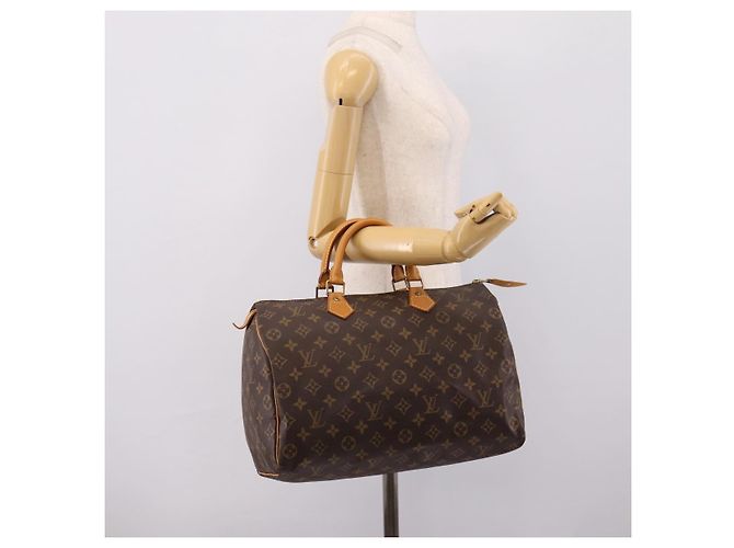 Borsa a mano LOUIS VUITTON Monogram Speedy 35 M41524 LV Auth 201426 Monogramma - vista 20