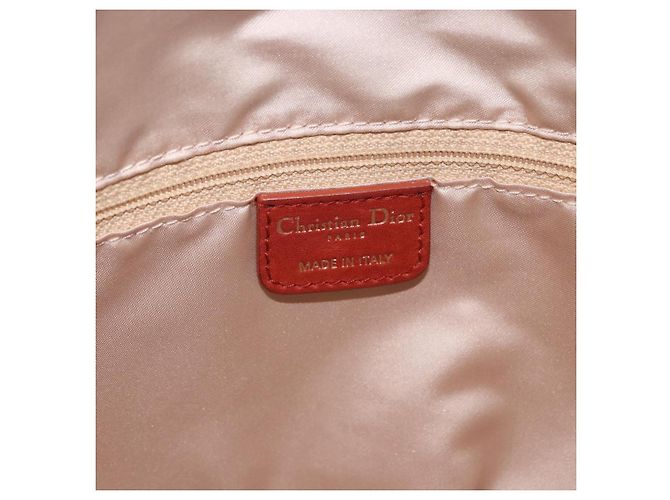 Borsa a tracolla Christian Dior in pelle marrone e oro Auth 202621V - vista 19