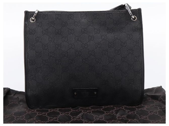 Borsa a tracolla GUCCI GG Canvas Nera 91762 Auth mr2911 Nero - vista 12