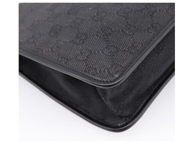 Borsa a tracolla GUCCI GG Canvas Nera 91762 Auth mr2911 Nero - vista 16