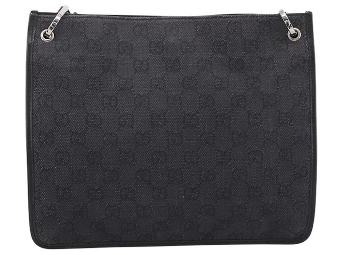 Borsa a tracolla GUCCI GG Canvas Nera 91762 Auth mr2911 Nero - vista 2