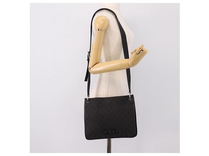 Borsa a tracolla GUCCI GG Canvas Nera 91762 Auth mr2911 Nero - vista 23
