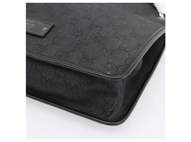 Borsa a tracolla GUCCI GG Canvas Nera 91762 Auth mr2911 Nero - vista 9