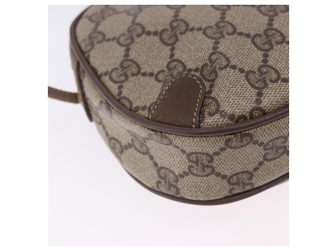 Borsa GUCCI GG Supreme Web Sherry Line PVC Beige Gold 89 02 066 Auth 201083 D'oro - vista 15