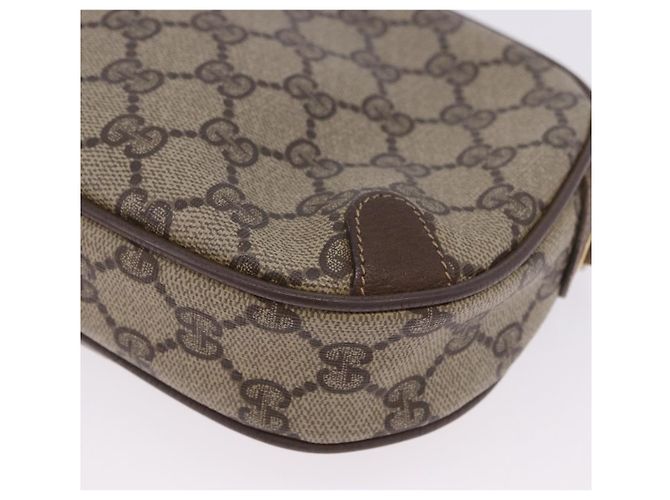 Borsa GUCCI GG Supreme Web Sherry Line PVC Beige Gold 89 02 066 Auth 201083 D'oro - vista 16