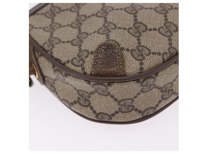 Borsa GUCCI GG Supreme Web Sherry Line PVC Beige Gold 89 02 066 Auth 201083 D'oro - vista 9