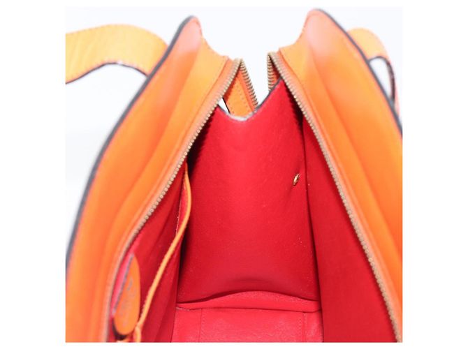 Céline CELINE Star Ball Tote Bag aus Leder Orange Goldfarben Auth 202281A - Ansicht 19
