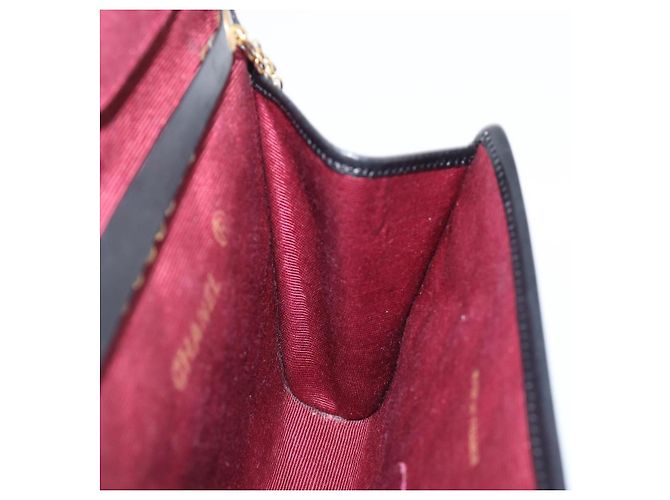 Borsa a tracolla CHANEL Matelasse con catena in pelle d'agnello nera e oro CC Auth 200579V Nero D'oro - vista 18