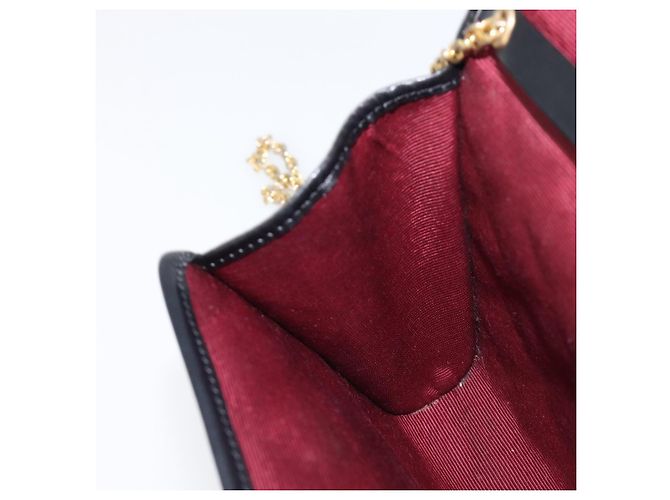 Borsa a tracolla CHANEL Matelasse con catena in pelle d'agnello nera e oro CC Auth 200579V Nero D'oro - vista 19