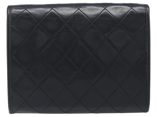 Borsa a tracolla CHANEL Matelasse con catena in pelle d'agnello nera e oro CC Auth 200579V Nero D'oro - vista 2