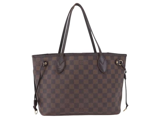 Borsa Tote LOUIS VUITTON Damier Ebene Neverfull PM N51109 LV Auth 203282 - vista 13