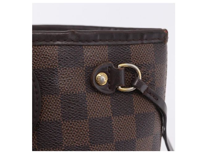 Borsa Tote LOUIS VUITTON Damier Ebene Neverfull PM N51109 LV Auth 203282 - vista 23
