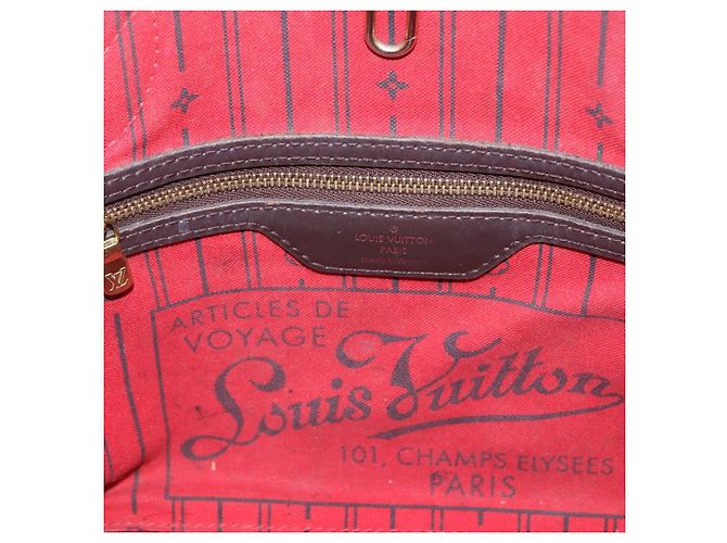 Borsa Tote LOUIS VUITTON Damier Ebene Neverfull PM N51109 LV Auth 203282 - vista 24