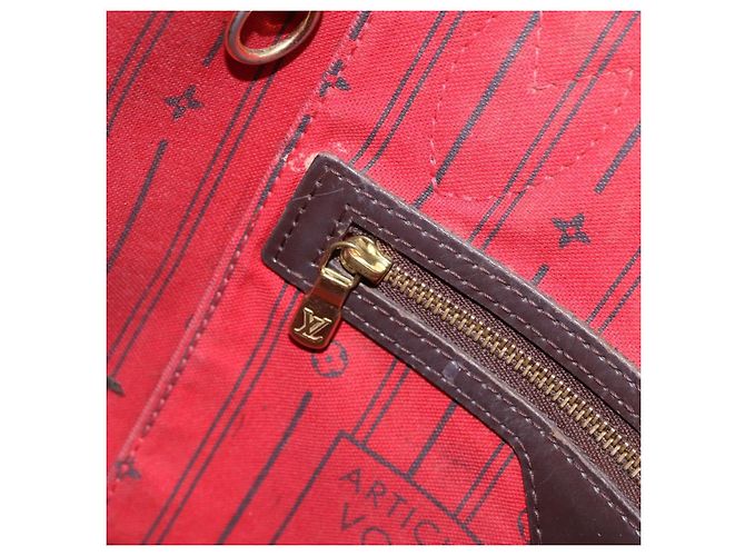 Borsa Tote LOUIS VUITTON Damier Ebene Neverfull PM N51109 LV Auth 203282 - vista 28