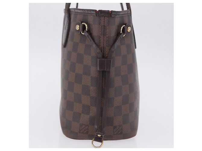 Borsa Tote LOUIS VUITTON Damier Ebene Neverfull PM N51109 LV Auth 203282 - vista 3
