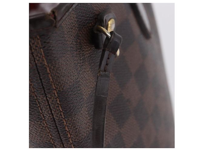 Borsa Tote LOUIS VUITTON Damier Ebene Neverfull PM N51109 LV Auth 203282 - vista 6
