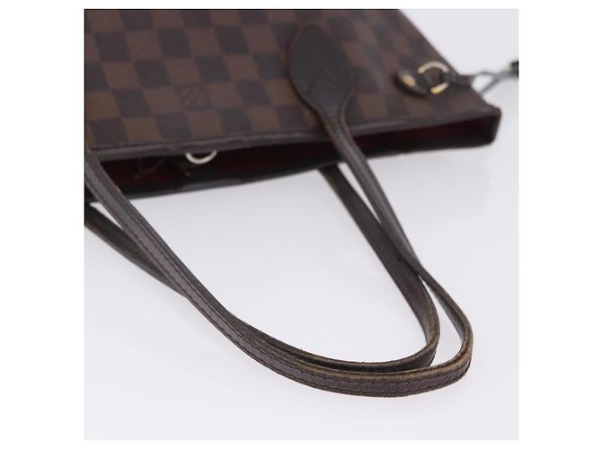 Borsa Tote LOUIS VUITTON Damier Ebene Neverfull PM N51109 LV Auth 203282 - vista 8