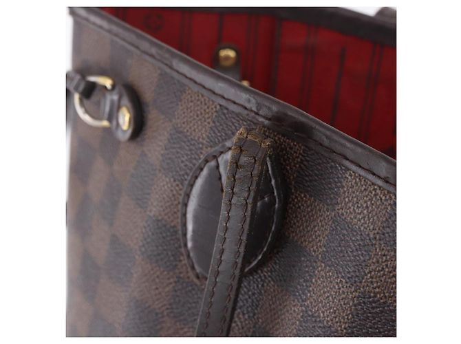 Borsa Tote LOUIS VUITTON Damier Ebene Neverfull PM N51109 LV Auth 203282 - vista 9