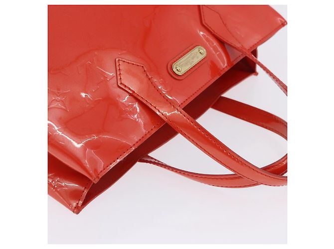 Borsa LOUIS VUITTON Vernis Bluebird Wilshire PM Bag Orenge Sunset M93644 Auth 197286 - vista 6
