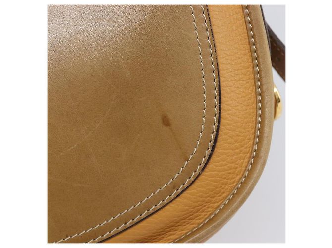 Borsa a tracolla LOEWE in pelle beige tono oro Auth ka6169 - vista 10