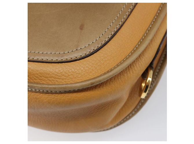 Borsa a tracolla LOEWE in pelle beige tono oro Auth ka6169 - vista 16