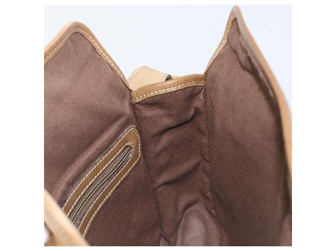 Borsa a tracolla LOEWE in pelle beige tono oro Auth ka6169 - vista 22