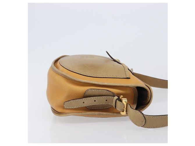 Borsa a tracolla LOEWE in pelle beige tono oro Auth ka6169 - vista 3
