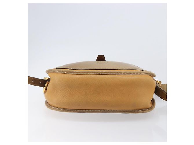 Borsa a tracolla LOEWE in pelle beige tono oro Auth ka6169 - vista 5
