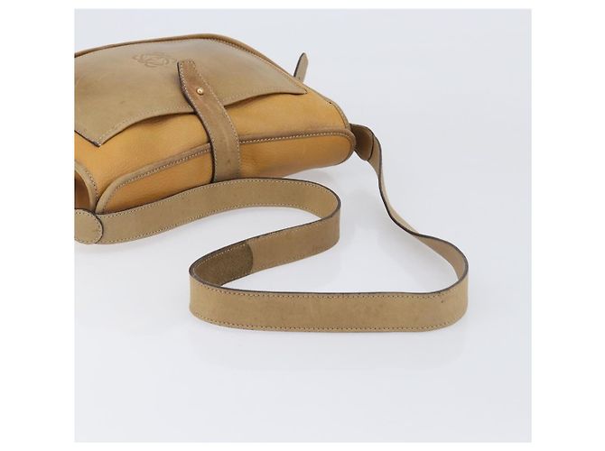 Borsa a tracolla LOEWE in pelle beige tono oro Auth ka6169 - vista 7