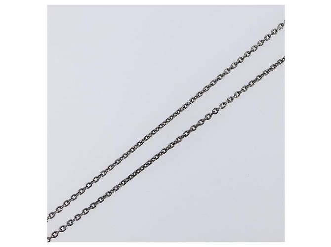LOUIS VUITTON Collana Pendente Vivienne Metallo Nero Argento M00831 Auth 202825M - vista 15