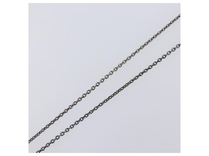 LOUIS VUITTON Collana Pendente Vivienne Metallo Nero Argento M00831 Auth 202825M - vista 16