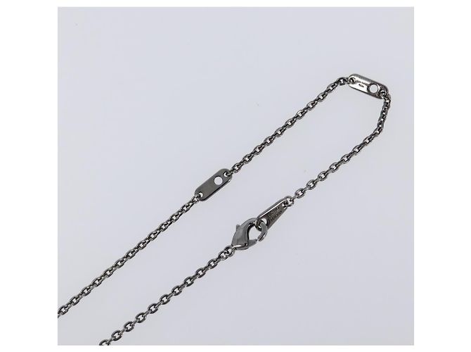 LOUIS VUITTON Collana Pendente Vivienne Metallo Nero Argento M00831 Auth 202825M - vista 17