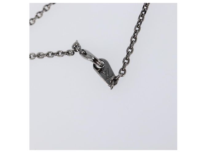 LOUIS VUITTON Collana Pendente Vivienne Metallo Nero Argento M00831 Auth 202825M - vista 18