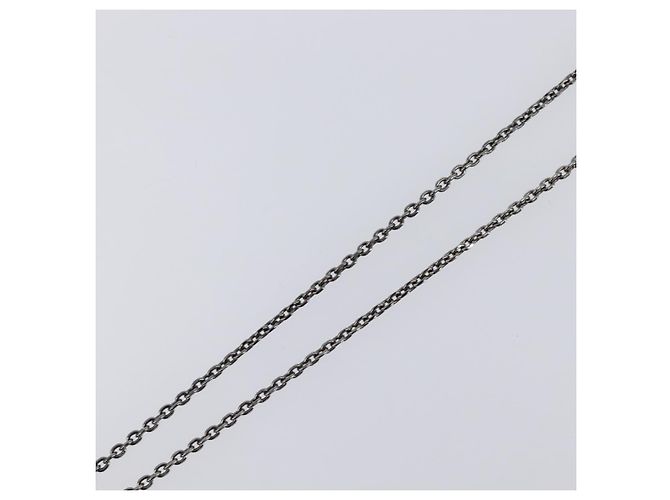 LOUIS VUITTON Collana Pendente Vivienne Metallo Nero Argento M00831 Auth 202825M - vista 5