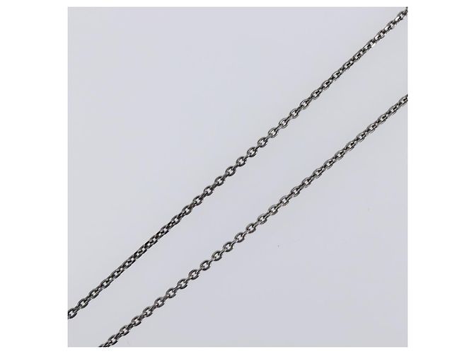 LOUIS VUITTON Collana Pendente Vivienne Metallo Nero Argento M00831 Auth 202825M - vista 6