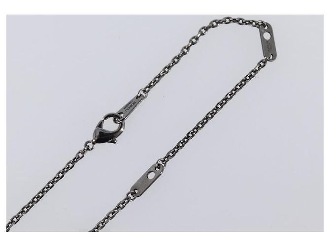 LOUIS VUITTON Collana Pendente Vivienne Metallo Nero Argento M00831 Auth 202825M - vista 7