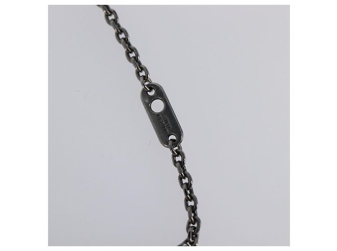 LOUIS VUITTON Collana Pendente Vivienne Metallo Nero Argento M00831 Auth 202825M - vista 8