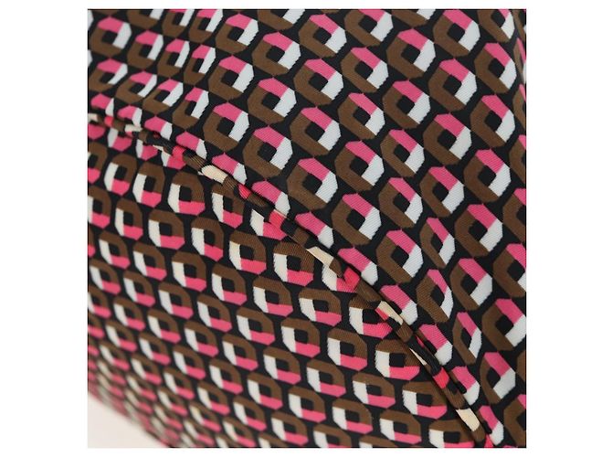 Mochila PRADA Nylon Pink Brown Auth 199345V Castaño Rosa - vista 17