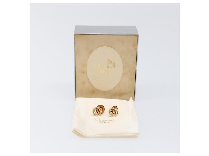 Orecchini Christian Dior Metal Gold Tone Auth BA15415 - vista 10