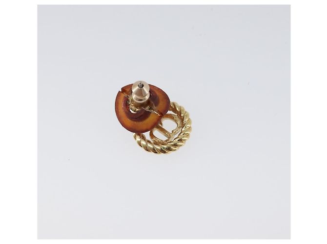Orecchini Christian Dior Metal Gold Tone Auth BA15415 - vista 3
