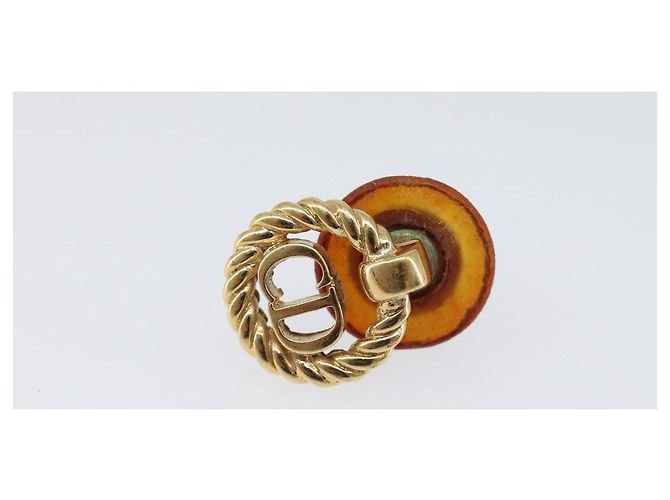 Orecchini Christian Dior Metal Gold Tone Auth BA15415 - vista 6