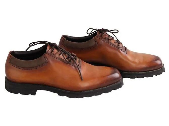 Scarpe stringate Berluti in pelle camel Cammello - vista 3