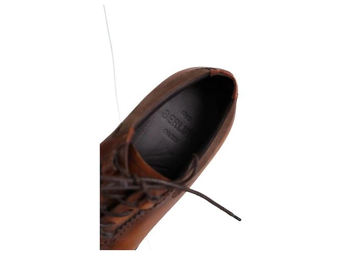 Scarpe stringate Berluti in pelle camel Cammello - vista 7